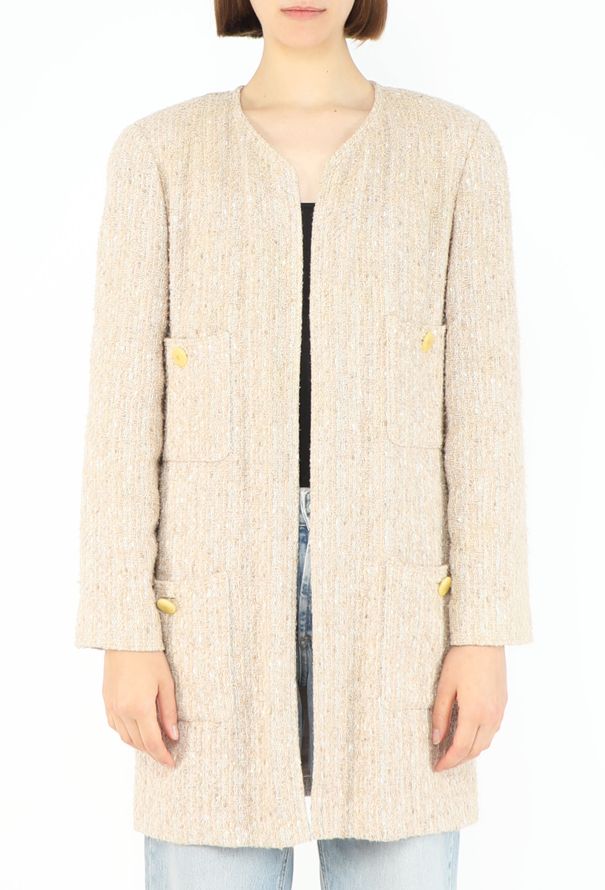 Chanel 1999 Tweed Collarless Jacket - 2