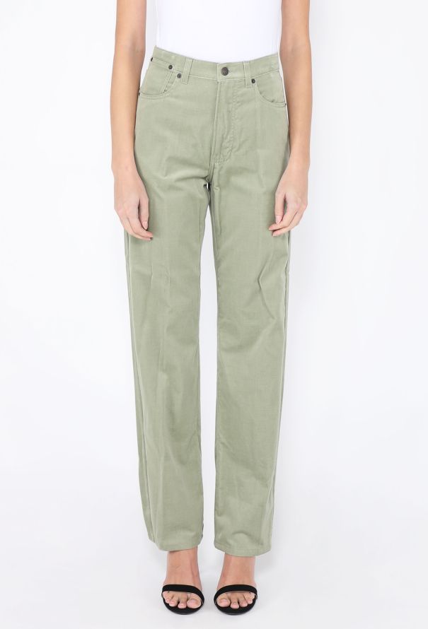 Dries Van Noten 2023 Velvet Straight Leg Trousers - 3