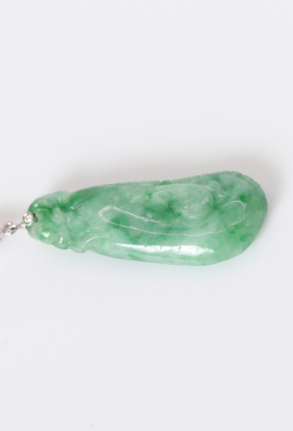 Vintage Fine Jewelry 18k White Gold, Emerald, Diamond & Jade Earrings - 6 Vintage Fine Jewelry 18k White Gold, Emerald, Diamond & Jade Earrings - 6