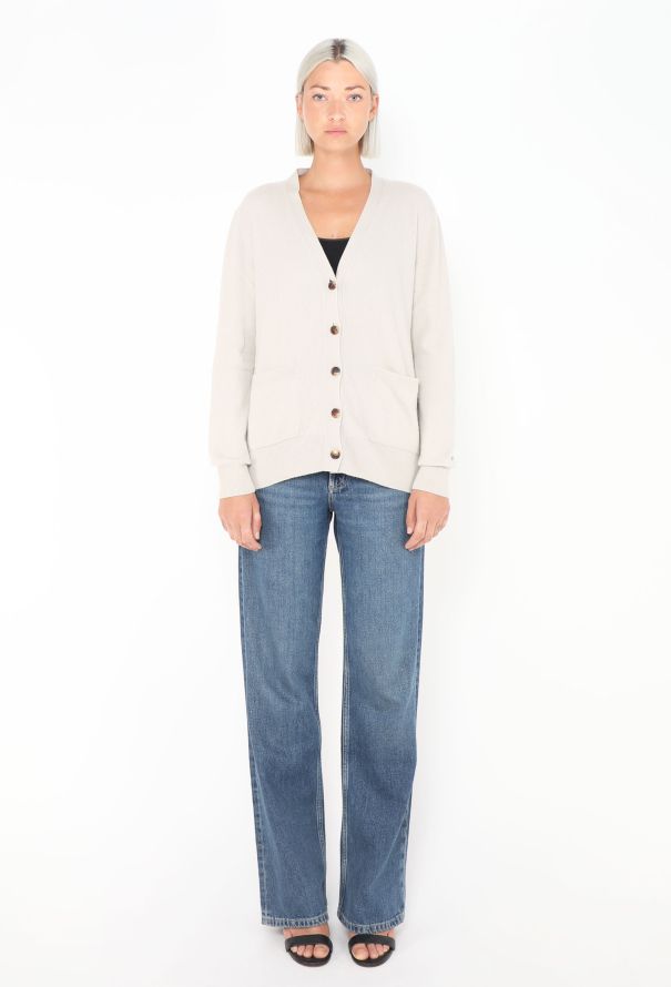 Céline Beige Soft Cashmere Knit Cardigan - 2 Céline Beige Soft Cashmere Knit Cardigan - 2