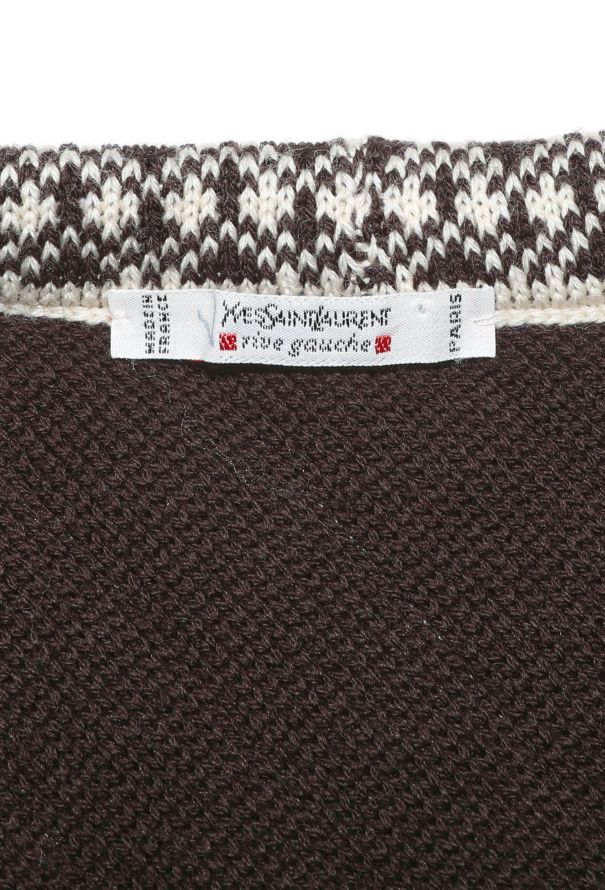 Saint Laurent Early '90s Quilted Intarsia Cardigan - 6