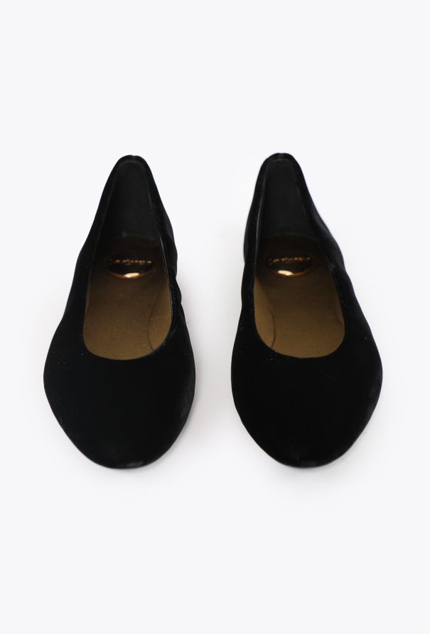 Saint Laurent 2024 Gio Velvet Ballet Flats - 2