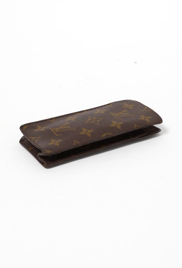 LOUIS VUITTON 1980s Vintage Monogram Wallet Cover Rare leather USED