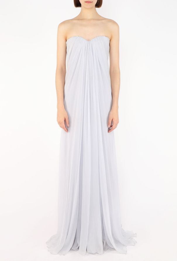 Alexander McQueen Bustier Pleated Silk Gown, 2013 - 5