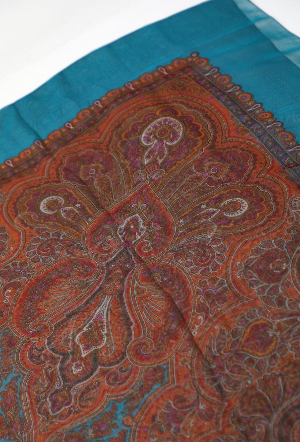 Saint Laurent Late '70s Paisley Silk Scarf - 3