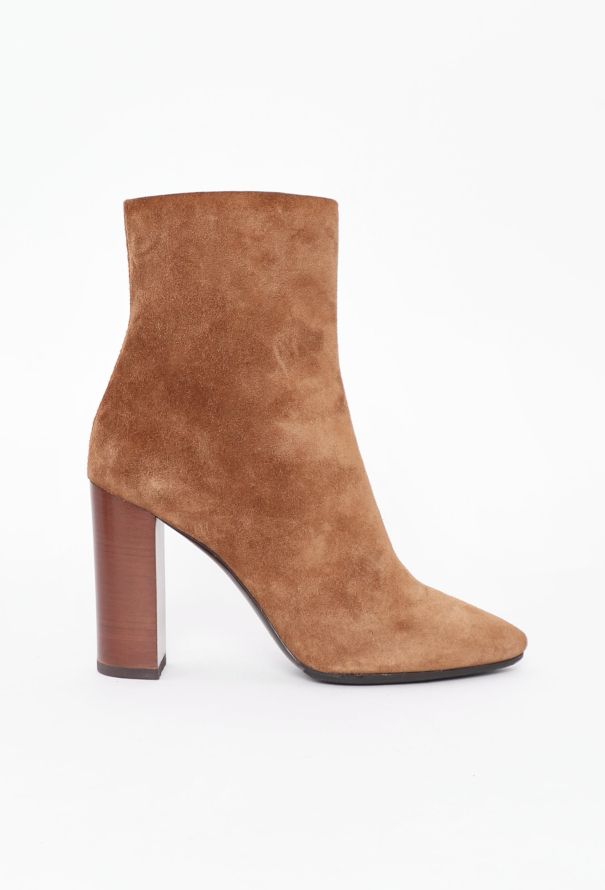Saint Laurent 2023 Suede Loulou Ankle Boots - 1