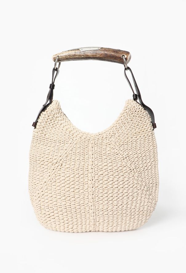 Saint Laurent Rare 2000s Woven Rope Mombasa Bag - 5