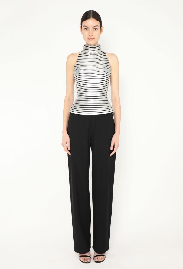 Jitrois F/W 2022 Flared Metallic Halter Top - 4