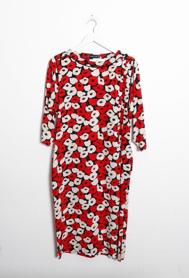 Exquisite Vintage Louis Féraud Silk Poppy Dress - 6