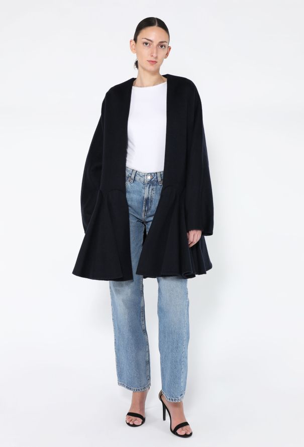 Alaïa S/S 2025 Cashmere Peplum Coat - 1