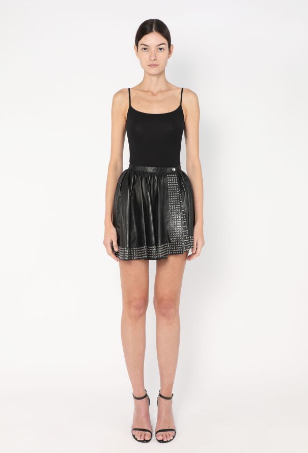 Alaïa S/S 2014 Leather Eyelet Skirt - 4 Alaïa S/S 2014 Leather Eyelet Skirt - 4