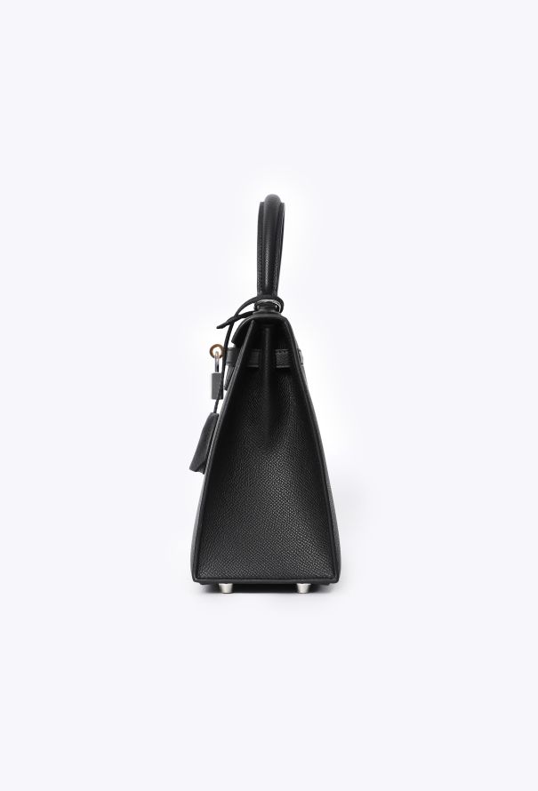 Hermès Black Epsom Kelly Sellier 25 Electrum - 7