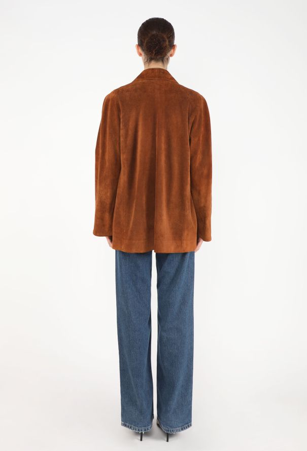 Hermès Vintage Notched Suede Jacket - 5
