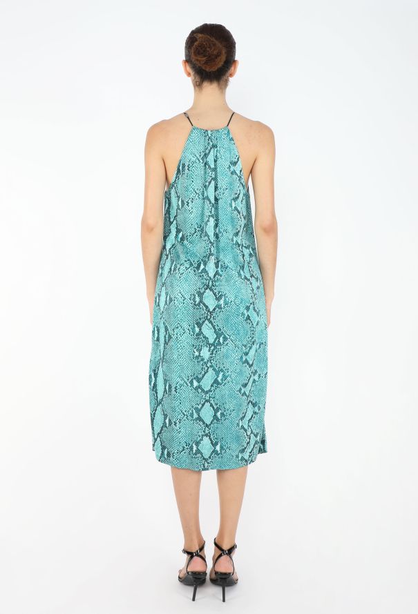 Gucci S/S 2000 Python Print Halter Dress - 9