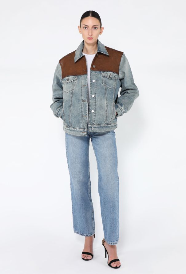 Prada 2025 Denim and Leather Blouson Jacket - 2