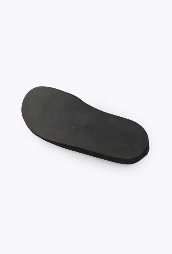 The Row Black Suede Hugo Mules - 4