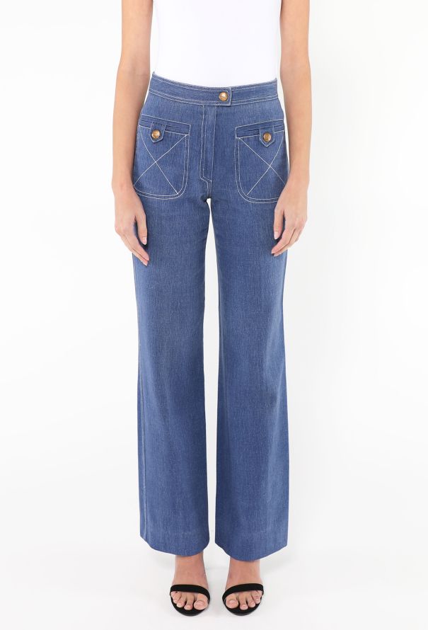 Céline '70s Pocketed Denim Trousers - 2