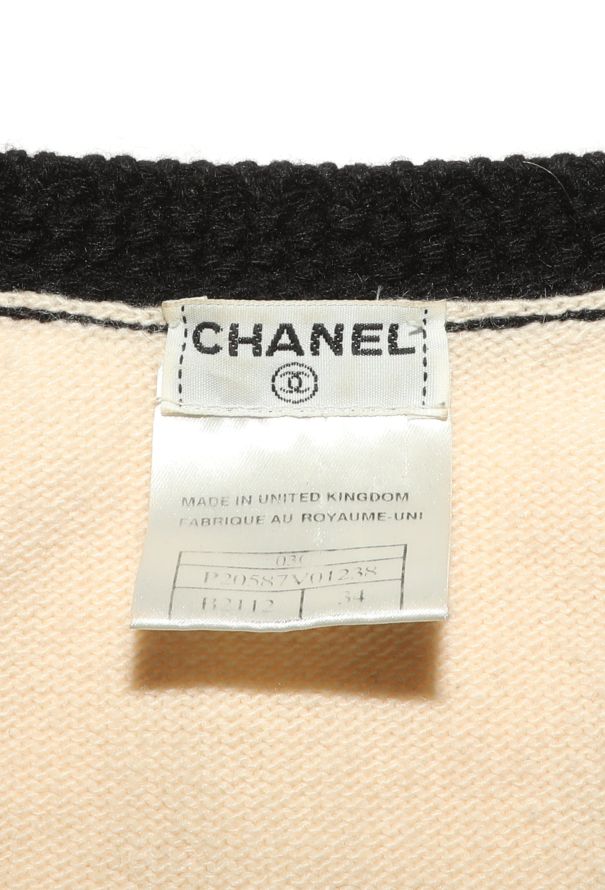 Chanel Woven Trim Cashmere Cardigan - 5 Chanel Woven Trim Cashmere Cardigan - 5