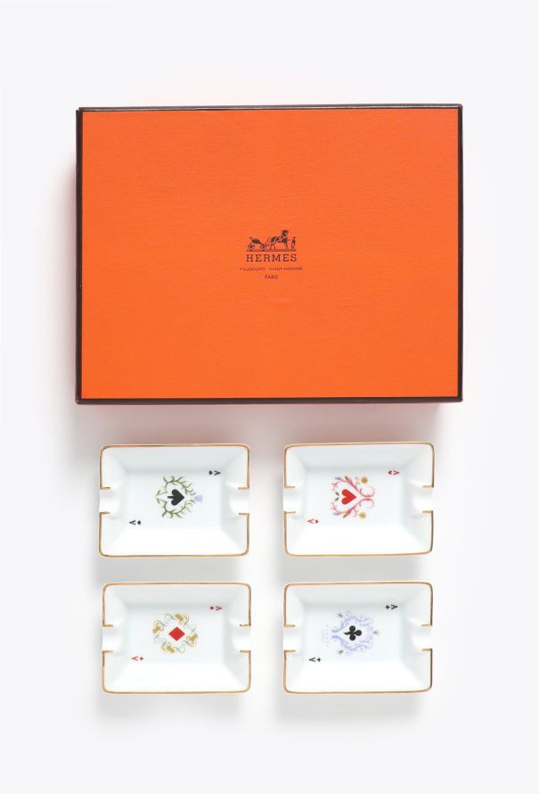 Hermès Bridge Porcelain Ashtray Set - 2