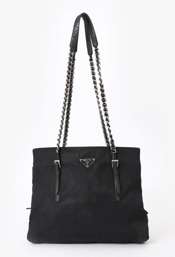 Prada Black Nylon Tote Bag - 1
