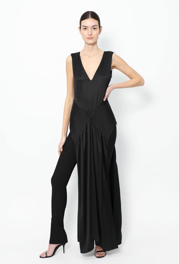 Céline Silk Charmeuse Slit Tunic - 1