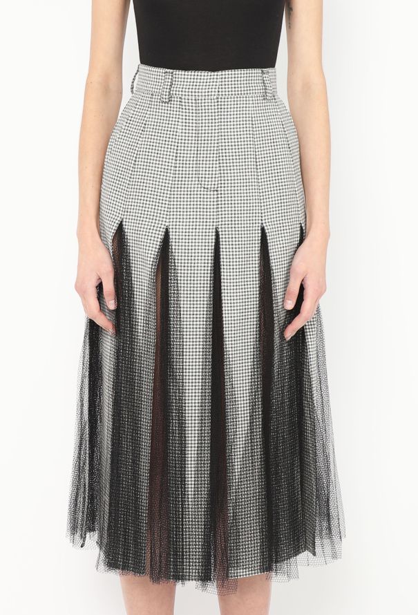 Dior F/W 2020 Checkered Cut-out Skirt - 4 Dior F/W 2020 Checkered Cut-out Skirt - 4