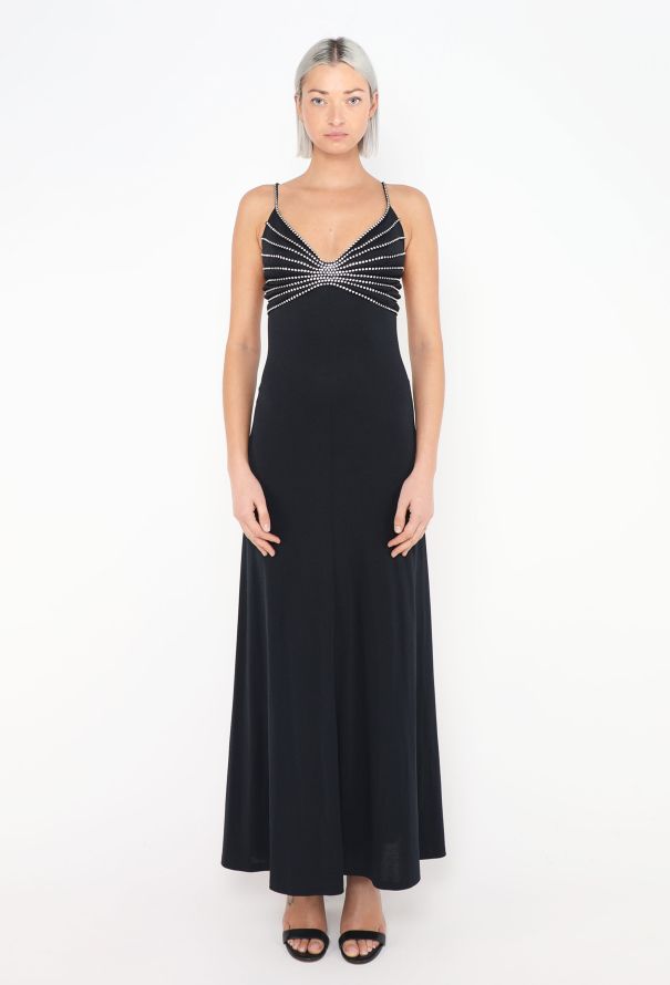 Azzaro STUNNING 1978 Strass Open-Back Gown - 1