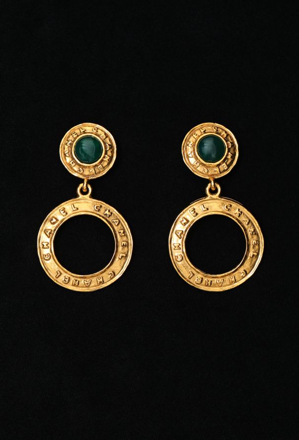 Chanel 1989 Castellane Gripoix Hoop Earrings - 2 Chanel 1989 Castellane Gripoix Hoop Earrings - 2