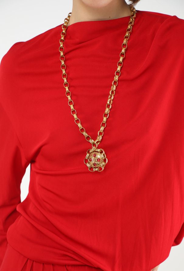 Chanel Vintage Castellane Gripoix Pendant Sautoir - 4