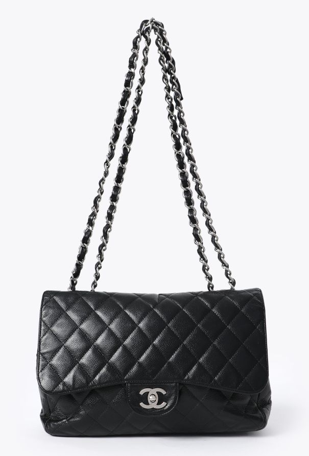 Chanel Vintage Jumbo Caviar Timeless Bag - 1