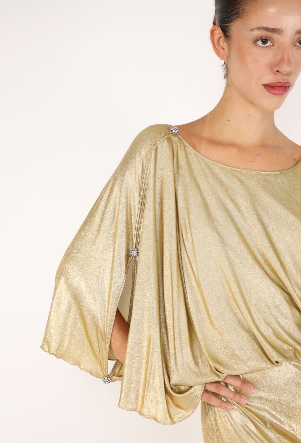 Gucci Metallic Lurex Capelet Gown, 2023 - 5