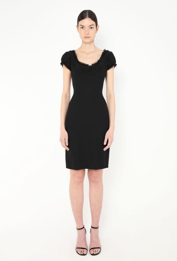 Alexander McQueen 2010 Frayed Ruched Crêpe Dress - 1