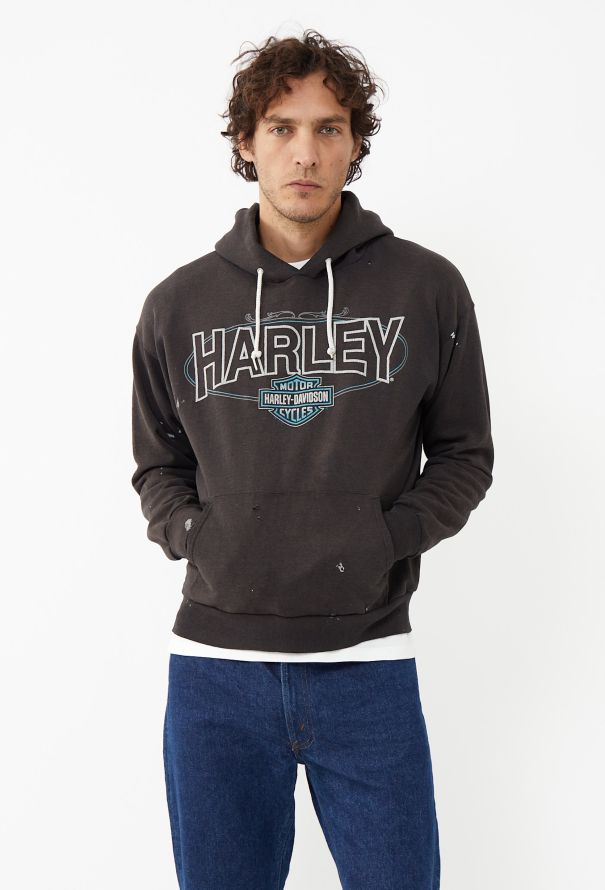 Men's Vintage '90s Harley Davidson Hoodie - 1