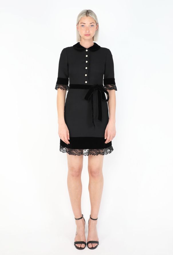 Gucci Silk Lace Trim Dress - 1