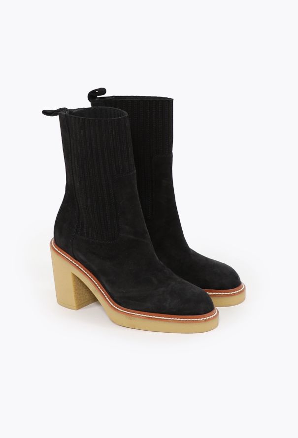 Hermès Donia 70 Suede Ankle Boots - 3