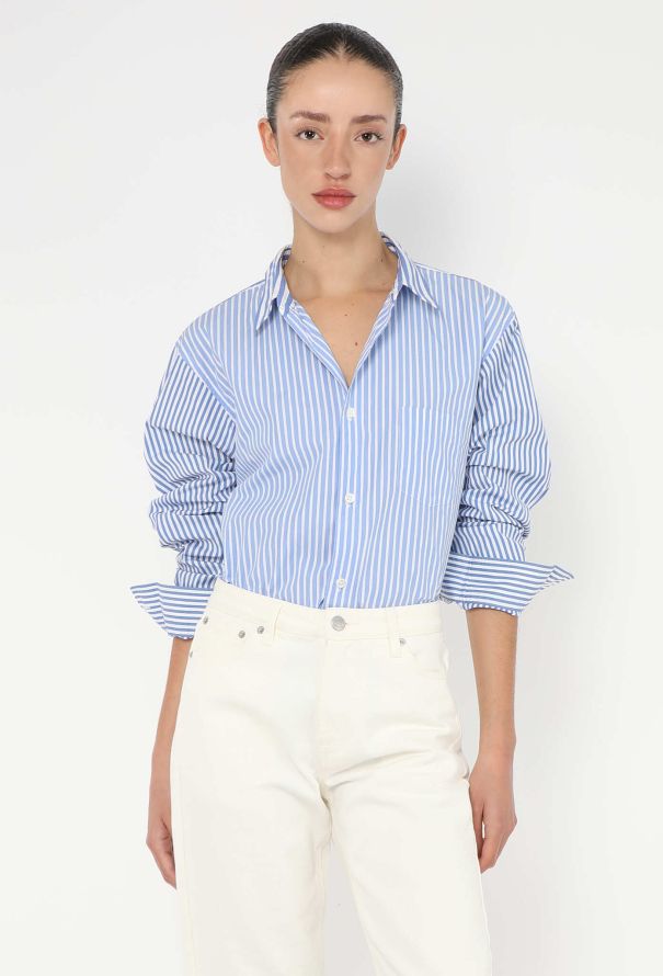 Comme des Garçons Tonal Striped Cotton Shirt - 1