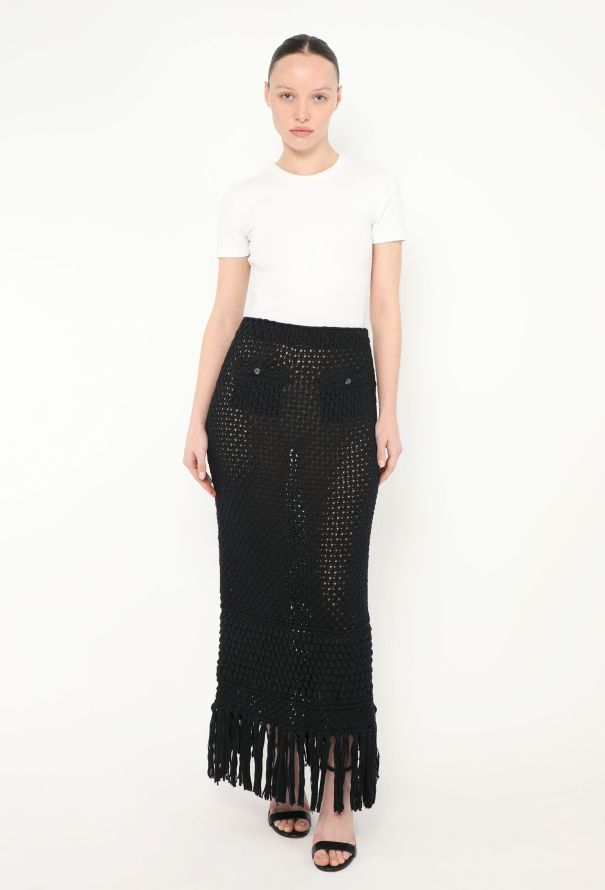Chanel Resort 2022 Crochet Fringe Skirt - 1