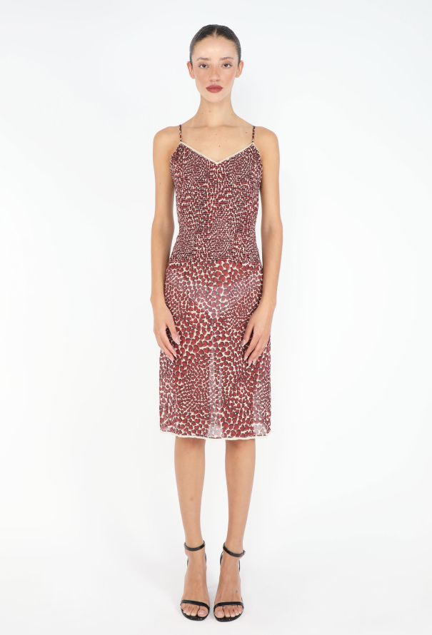 Prada Iconic S/S 2000 Heart Print Slip Dress - 3