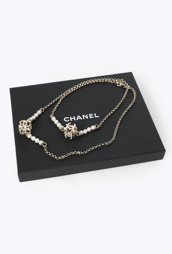 Chanel 2022 'CC' Cube Pearl Sautoir - 4
