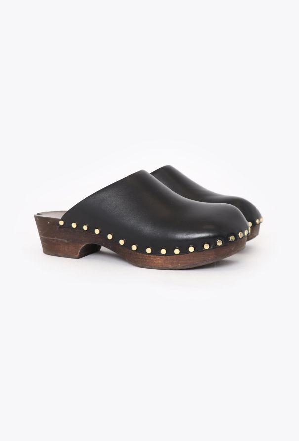Khaite 2022 Leather Studded Lucca Clogs - 2