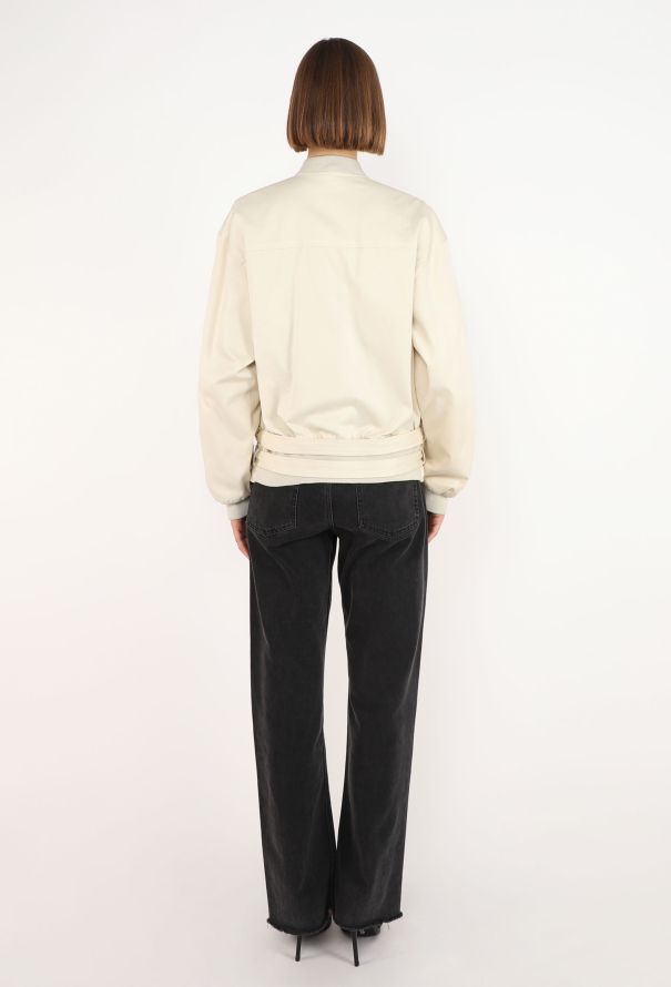 Saint Laurent Elbaz Belted Wrap Bomber Jacket, 2000 - 6
