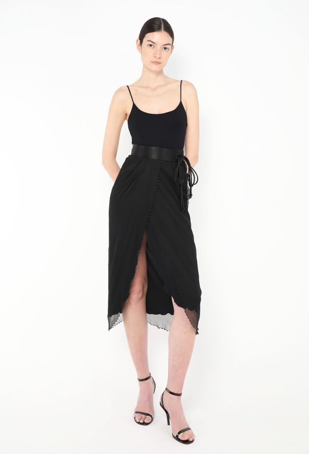 Zandra Rhodes Rare '70s Draped Chiffon Wrap Skirt - 1