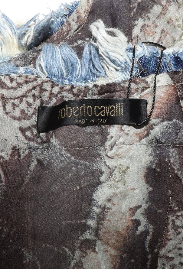 Roberto Cavalli COLLECTOR F/W 2001 Bias Denim Corset Gown - 11