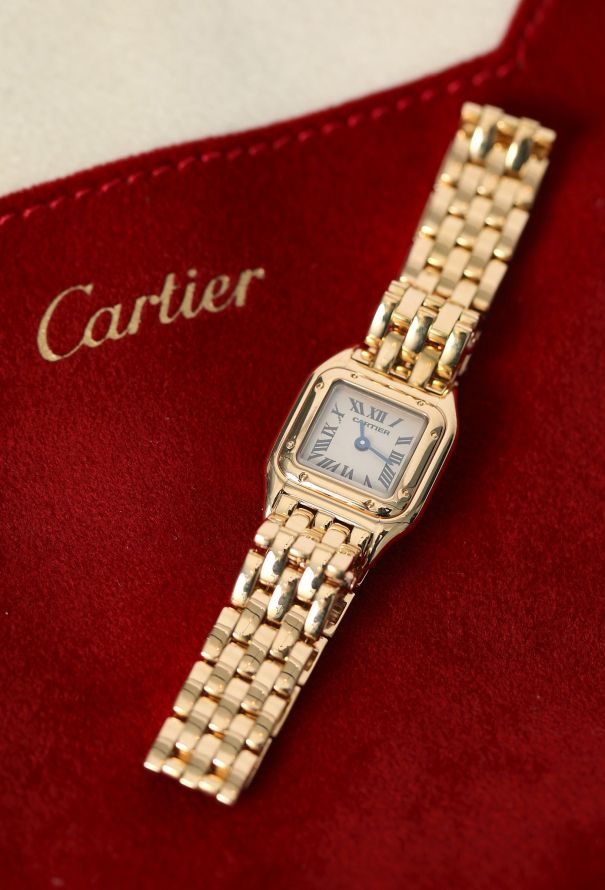 Cartier RARE Vintage 18K Yellow Gold Mini Panthère Watch - 5