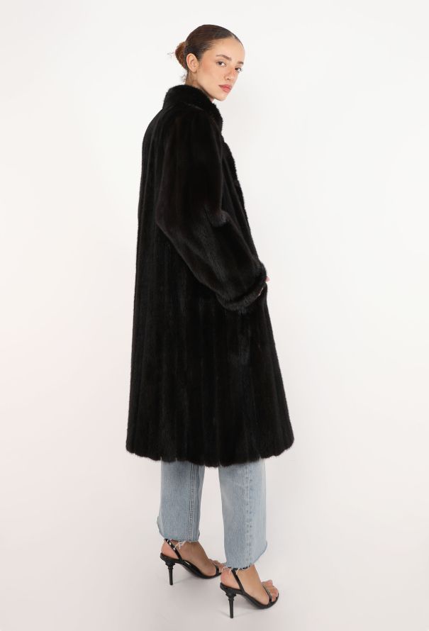 Saint Laurent Vintage Mink Fur Coat - 5