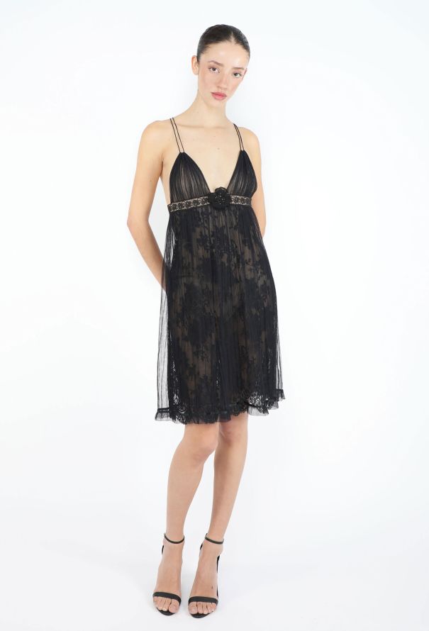 Guy Laroche '90s Chantilly Tulle Dress - 3