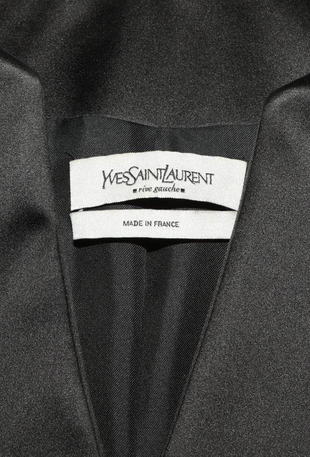 Saint Laurent Collarless Smoking Blazer - 5 Saint Laurent Collarless Smoking Blazer - 5