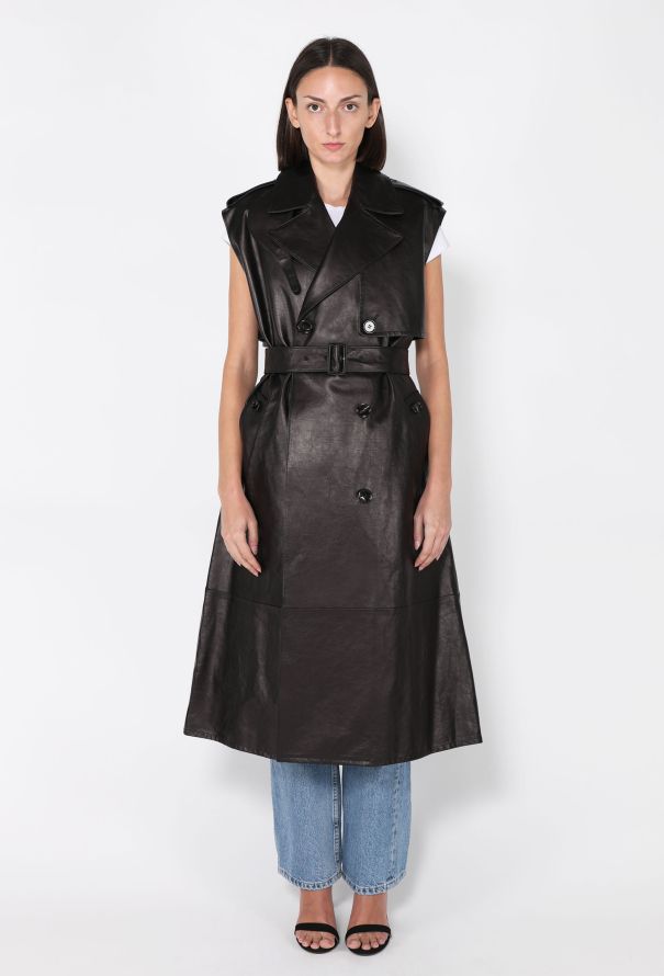 Bottega Veneta Leather Trench Vest, 2019 - 3