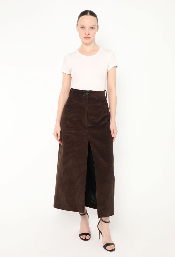 Khaite F/W 2022 Neer Corduroy Slit Skirt - 1