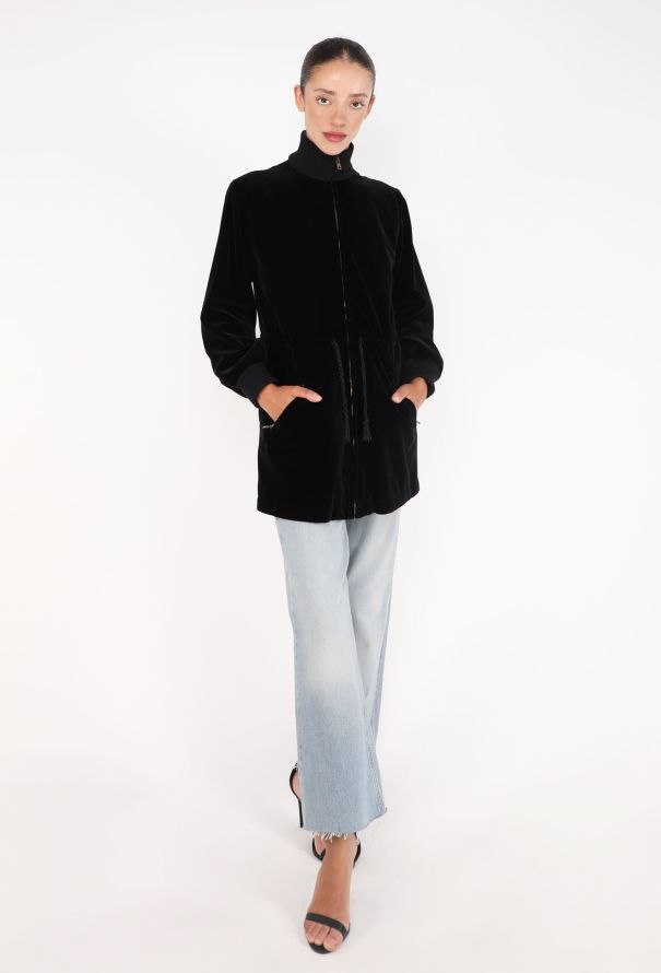 Saint Laurent Velvet Drawstring Bomber Jacket, F/W 1975 - 7